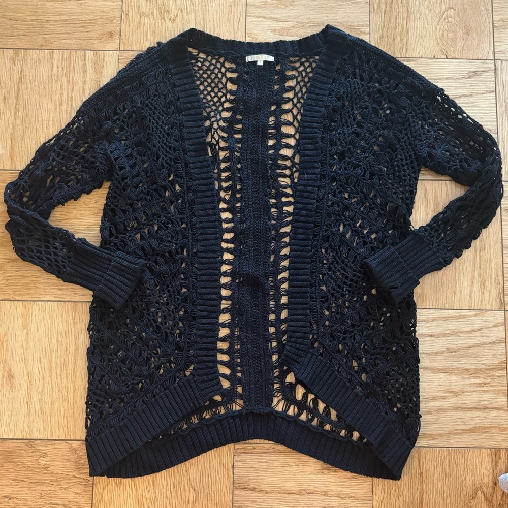 Gold Hawk Open Knit Cardian